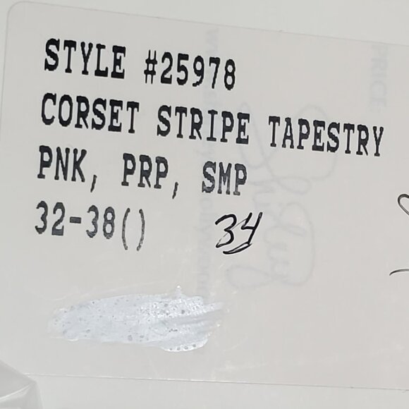 Shirley of Hollywood Pink & Black Striped Corset – Size 34, NWT - Picture 6 of 9